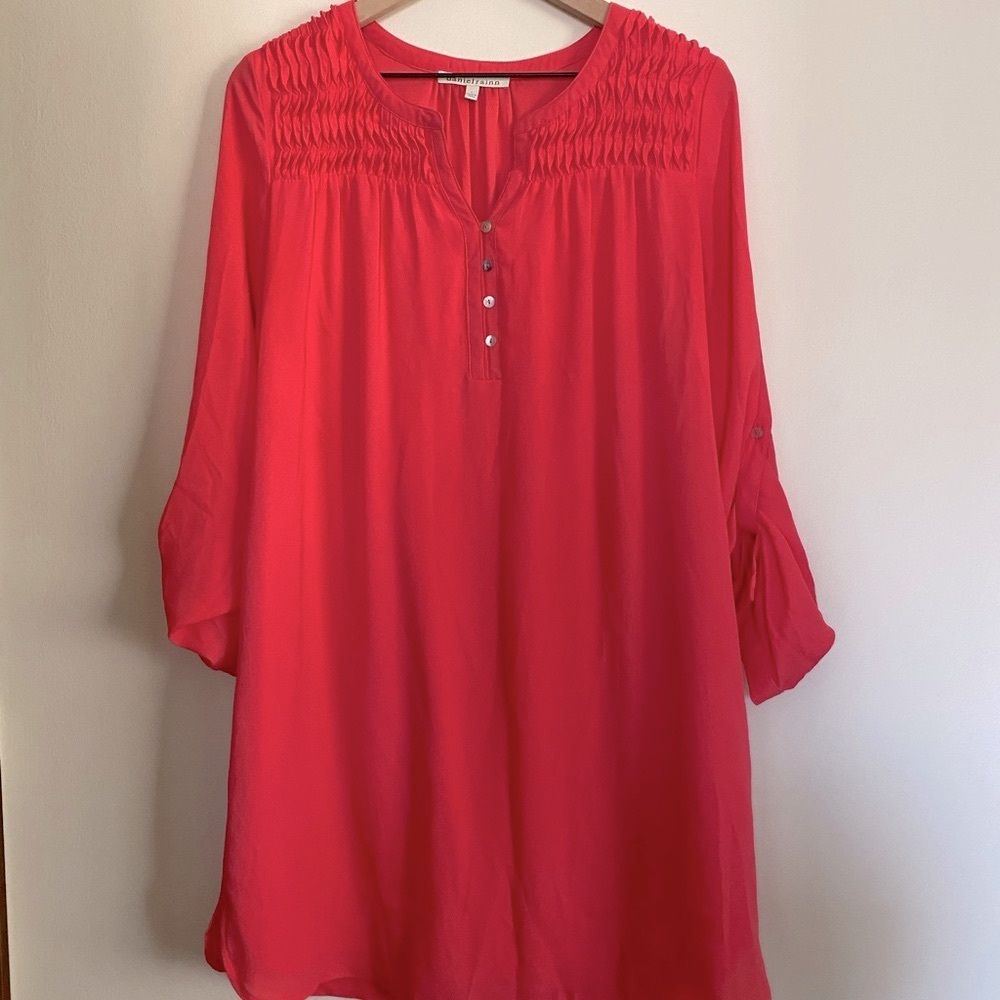 Daniel Rainn Bright Pink Midi Dress